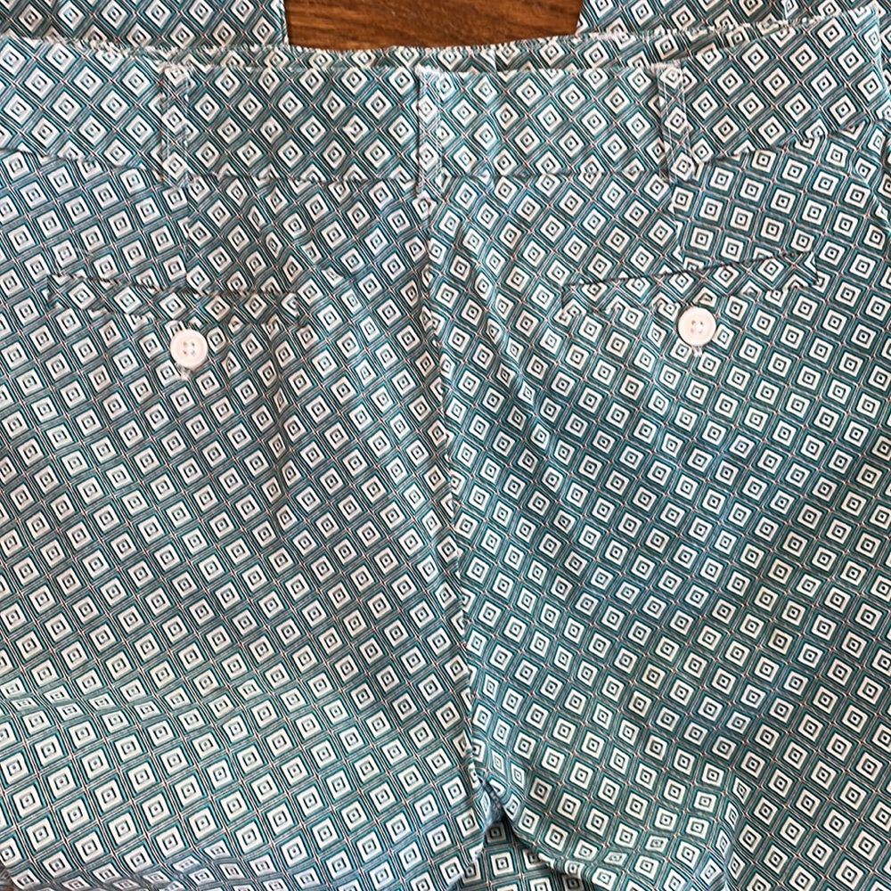 Roz and Ali pants teal pattern size  10 zip fly with two pockets on back - Picture 5 of 5